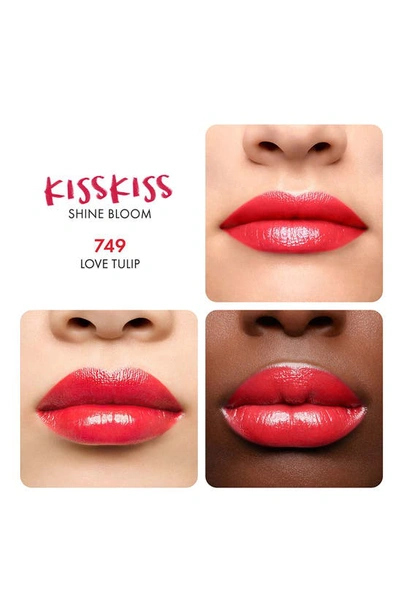Shop Guerlain Kisskiss Shine Bloom Lipstick Balm In Red