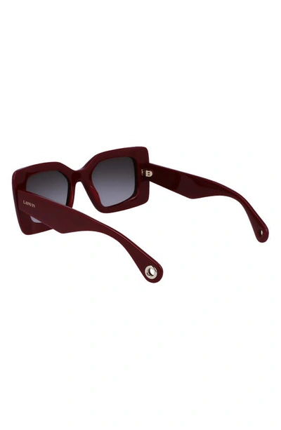 Shop Lanvin 50mm Gradient Square Sunglasses In Burgundy