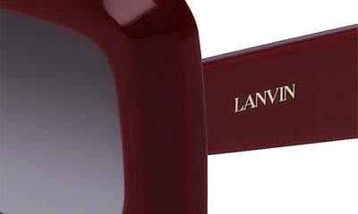 Shop Lanvin 50mm Gradient Square Sunglasses In Burgundy
