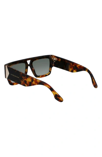 Shop Victoria Beckham 55mm Square Sunglasses In Dark Havana Fade