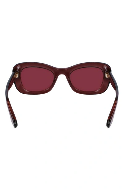 Shop Victoria Beckham 50mm Butterfly Sunglasses In Purple