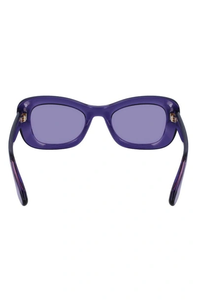 Shop Victoria Beckham 50mm Butterfly Sunglasses In Violet