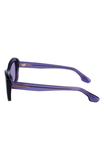 Shop Victoria Beckham 50mm Butterfly Sunglasses In Violet