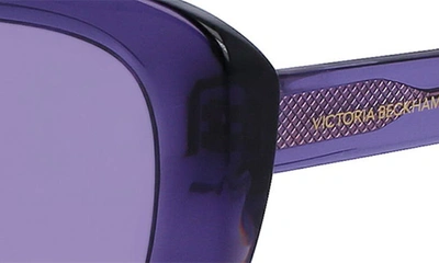 Shop Victoria Beckham 50mm Butterfly Sunglasses In Violet