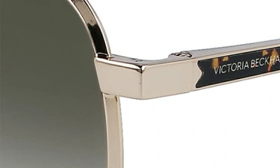 Shop Victoria Beckham 58mm Navigator Sunglasses In Gold
