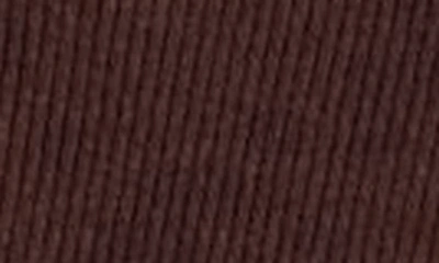 Madewell Ruffle Collar Long Sleeve Rib Top In Hot Cocoa