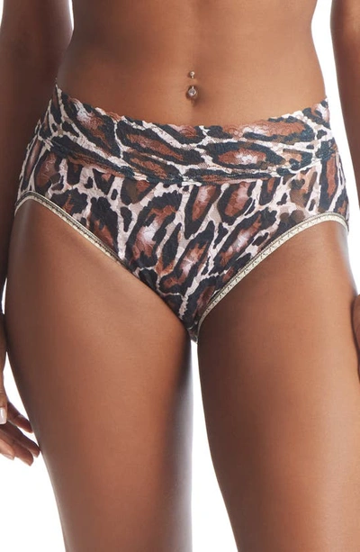 Shop Hanky Panky Print Lace Briefs In Natural Rhythm