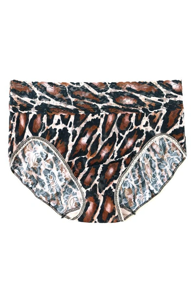 Shop Hanky Panky Print Lace Briefs In Natural Rhythm