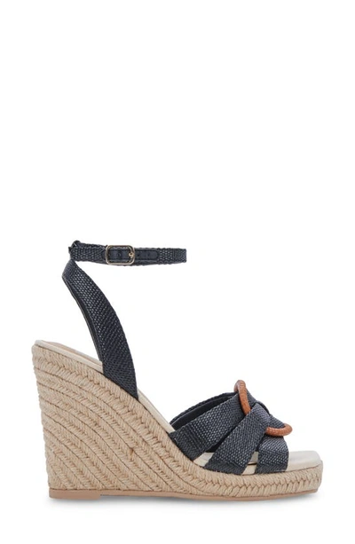 Shop Dolce Vita Maze Espadrille Wedge Sandal In Black Woven
