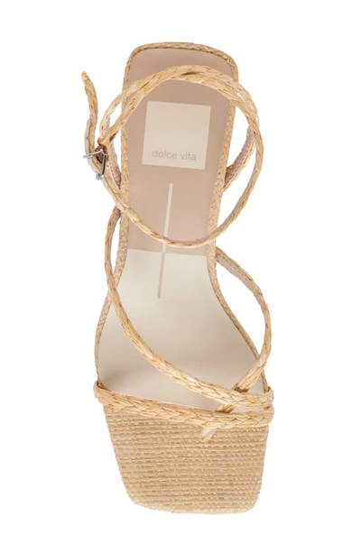 Shop Dolce Vita Baylor Ankle Strap Sandal In Light Natural Raffia