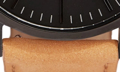 Shop Mvmt Leather Strap Watch, 40mm In Tan/ Black