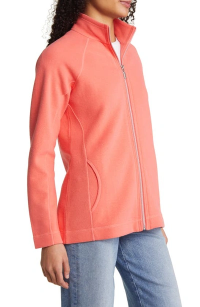 Shop Tommy Bahama New Aruba Zip-up Stretch Cotton Jacket In Dubarry Coral