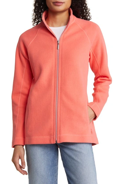 Shop Tommy Bahama New Aruba Zip-up Stretch Cotton Jacket In Dubarry Coral