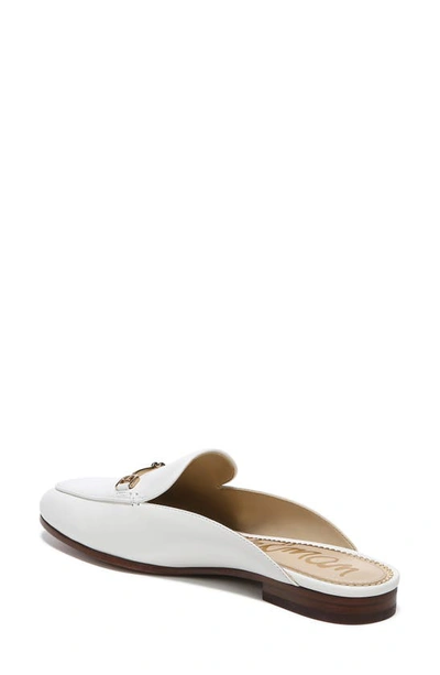 Sam Edelman Linnie Womens Leather Slip On Loafers In Bright White Leather