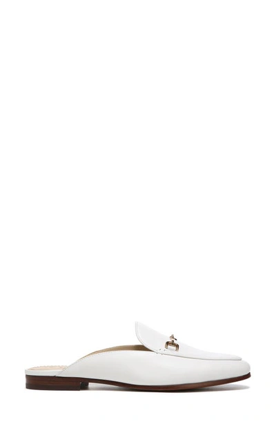 Sam Edelman Linnie Womens Leather Slip On Loafers In Bright White Leather