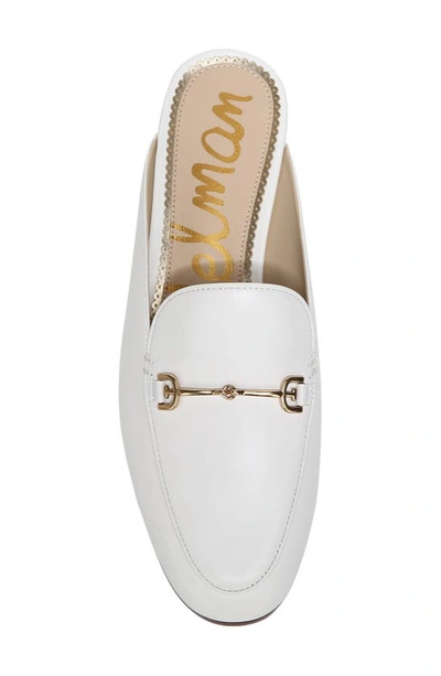 Sam Edelman Linnie Womens Leather Slip On Loafers In Bright White Leather