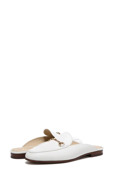 Sam Edelman Linnie Womens Leather Slip On Loafers In Bright White Leather