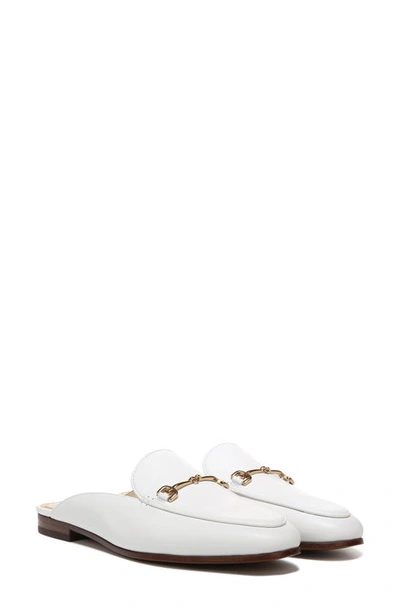 Sam Edelman Linnie Womens Leather Slip On Loafers In Bright White Leather
