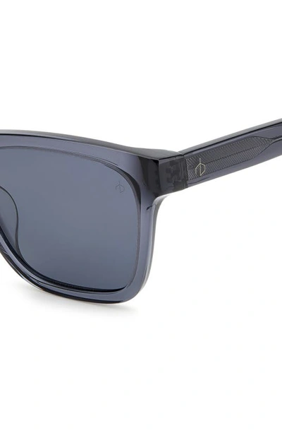 Shop Rag & Bone 54mm Rectangular Sunglasses In Dark Grey/ Grey