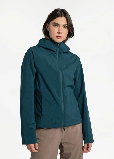 Shop Lole Element Rain Jacket In Emerald