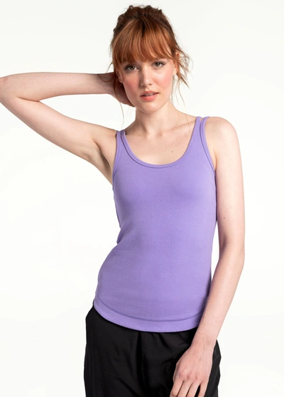 Shop Lole Organic Cotton Tank Top In Violet