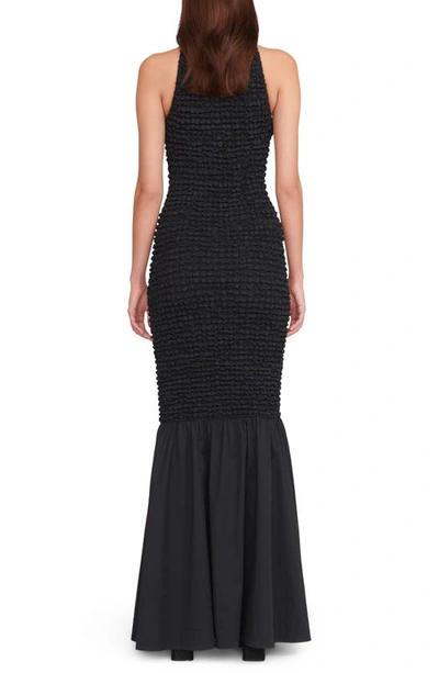 Shop Staud Kiera Sleeveless Mermaid Dress In Black