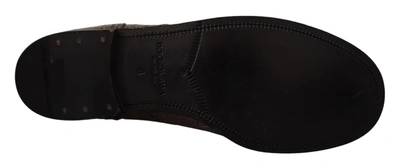 Shop Dolce & Gabbana Gray Crocodile Leather Derby Men's Boots