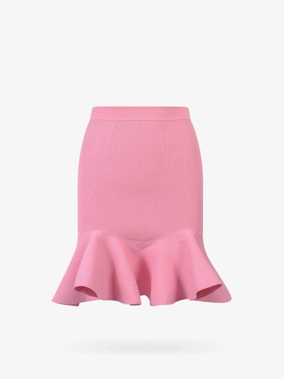 Shop Alexander Mcqueen Skirt In Pink