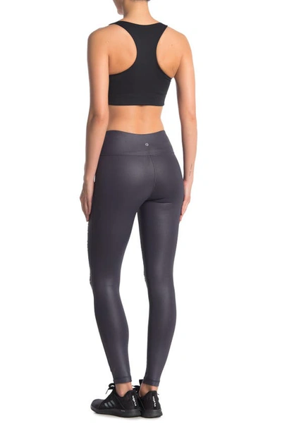 Shop 90 Degree By Reflex Missy Front Vent Leggings In Nine Iron Cire