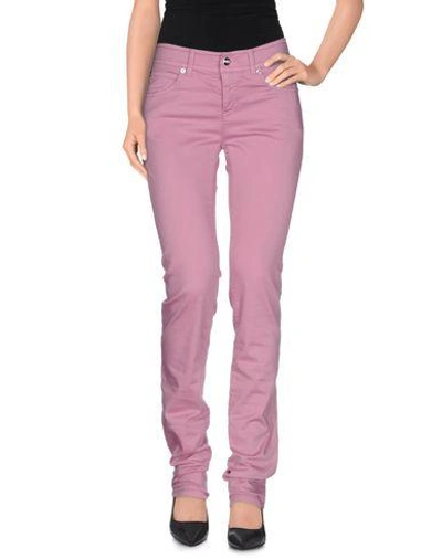 Shop Armani Collezioni Casual Pants In Light Purple