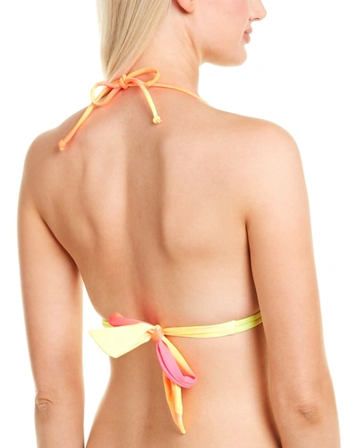 Shop Sportsillustrated Swim Sports Illustrated Swim Triangle Bikini Top In Yellow