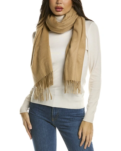 Shop Amicale Cashmere Woven Cashmere Wrap In Brown