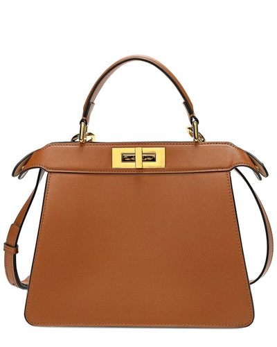 Shop Tiffany & Fred Smooth Nappa Leather Satchel In Brown