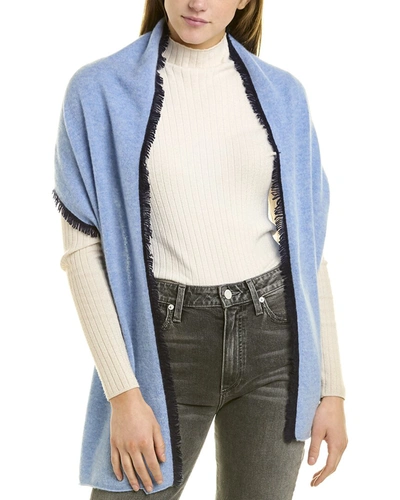 Shop In2 By Incashmere Fringe Cashmere Wrap In Blue