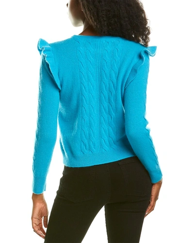 Shop Scott & Scott London Cable-knit Cashmere Sweater In Blue