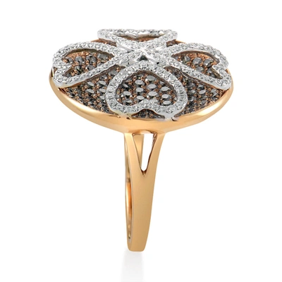 Shop Gregg Ruth Women's 18k Rose Gold Multi-diamond Clover Ring Rd8-10010r