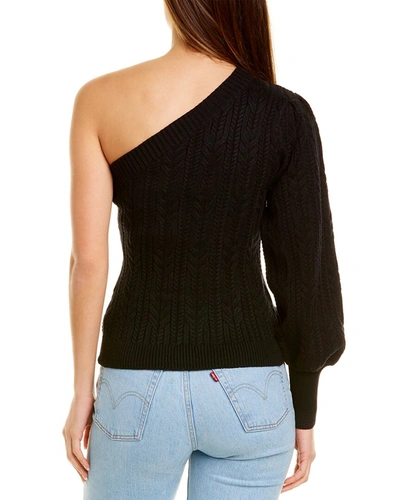 Shop City Sleek One-shoulder Sweater In Black