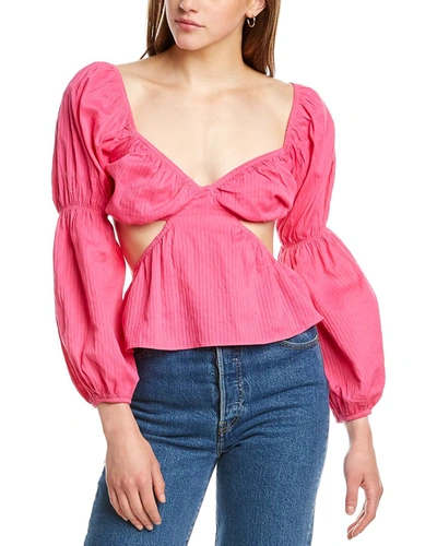 Shop Dnt Cutout Top In Pink