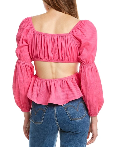 Shop Dnt Cutout Top In Pink