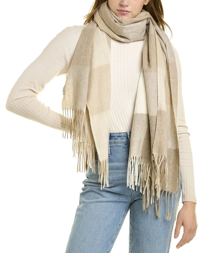 Shop In2 By Incashmere Check Cashmere Wrap In Beige
