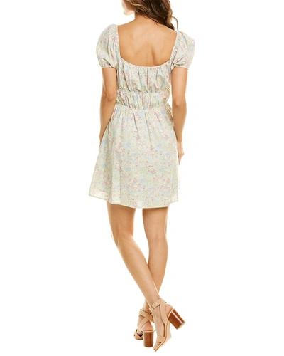 Botanik Studio Tie Front A-line Dress In Blue