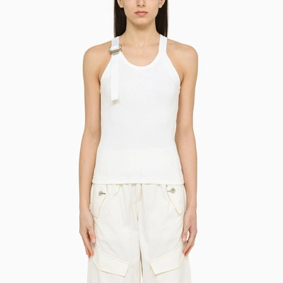 Shop Dion Lee | Ivory Tank Top With Buckle In White