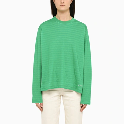 Shop Sunnei | Green T-shirt With Stripes
