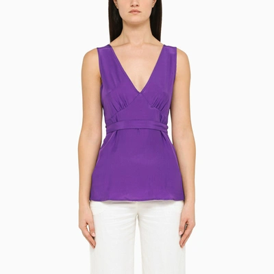 Shop P.a.r.o.s.h . | Purple Silk Camisole Top