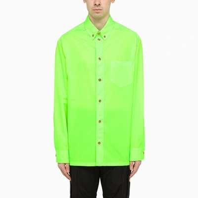 Shop Versace Medusa Lime Shirt In Green