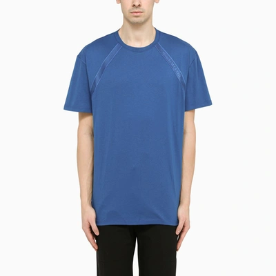 Shop Alexander Mcqueen Blue Cotton Crew-neck T-shirt