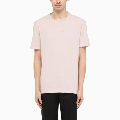 Shop Golden Goose Grey Cotton Crew-neck T-shirt In Pink