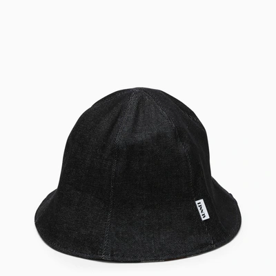 Shop Sunnei | Reversible Black Cotton Bucket In Multicolor