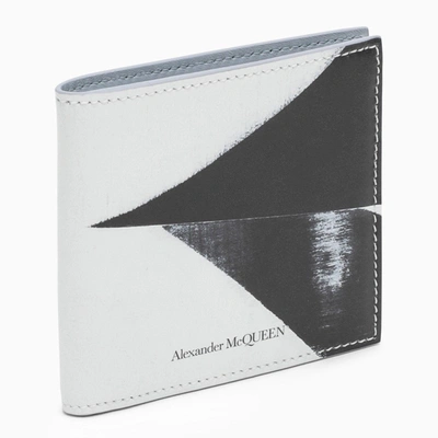 Shop Alexander Mcqueen Black/white Gradient Bi-fold Wallet