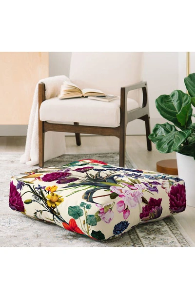 Deny Designs Burcu Korkmazyurek Magical Garden Floor Pillow In Multi